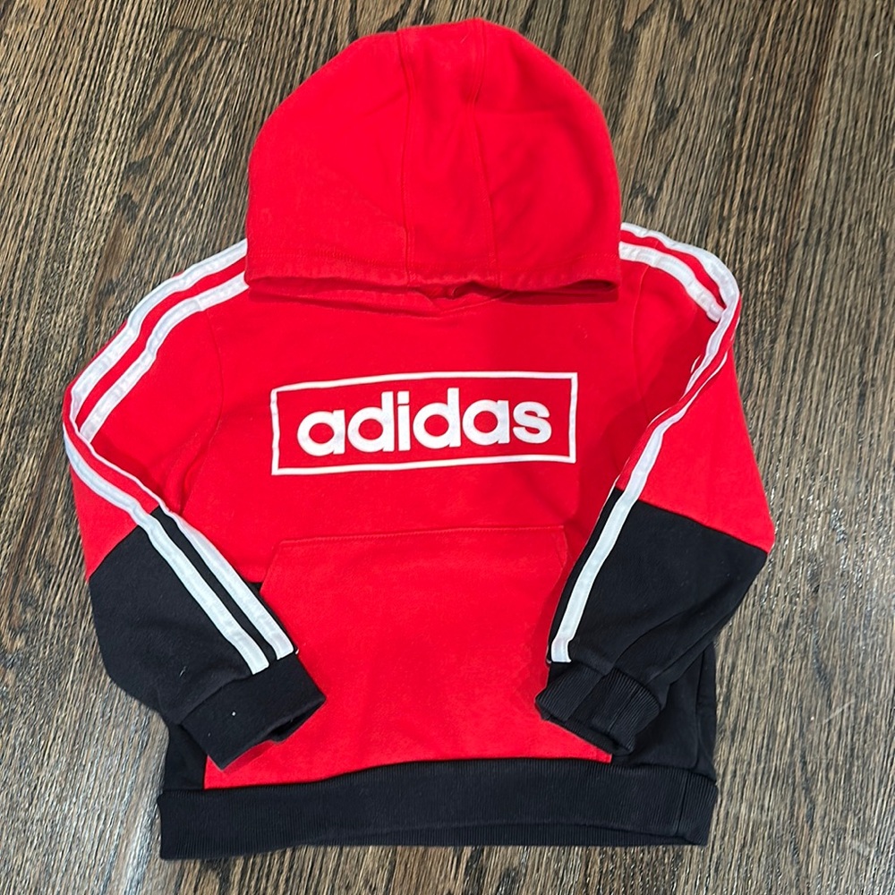 Children’s red adidas sweatshirt- perfect for the upcoming season!